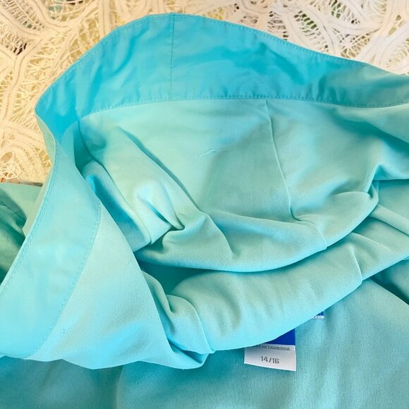 Columbia Aqua Windbreaker Omni-Tech Hooded Rain Jacket Girls - (14/16) Large - Picture 10 of 13